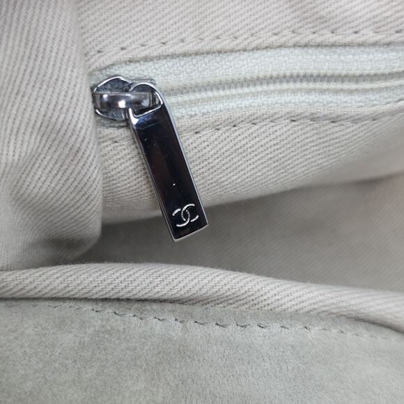 Vintage Chanel Clover Flower Double Rope Handle Fish Net Hand Bag Tote - Picture 11 of 16